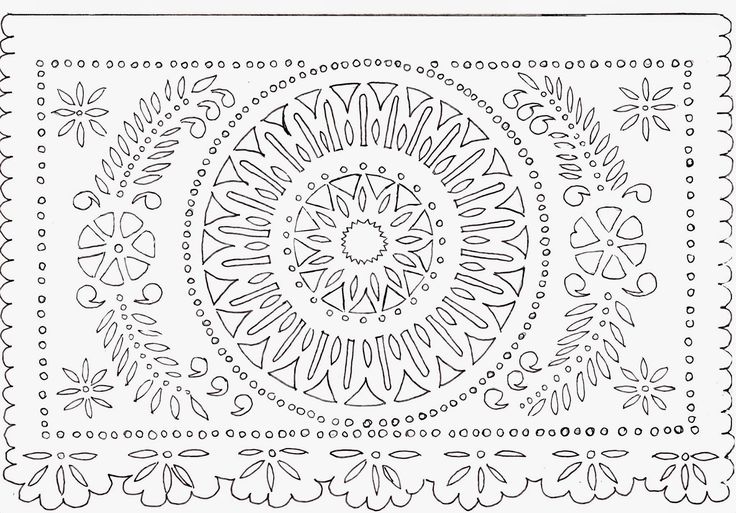 Template papel picado papel picado banner perforated paper