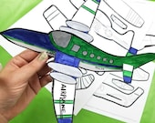 Styles paper airplanes coloring pages color