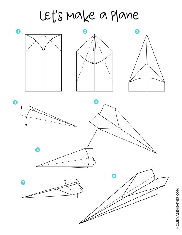 Free paper airplane printables homemade heather