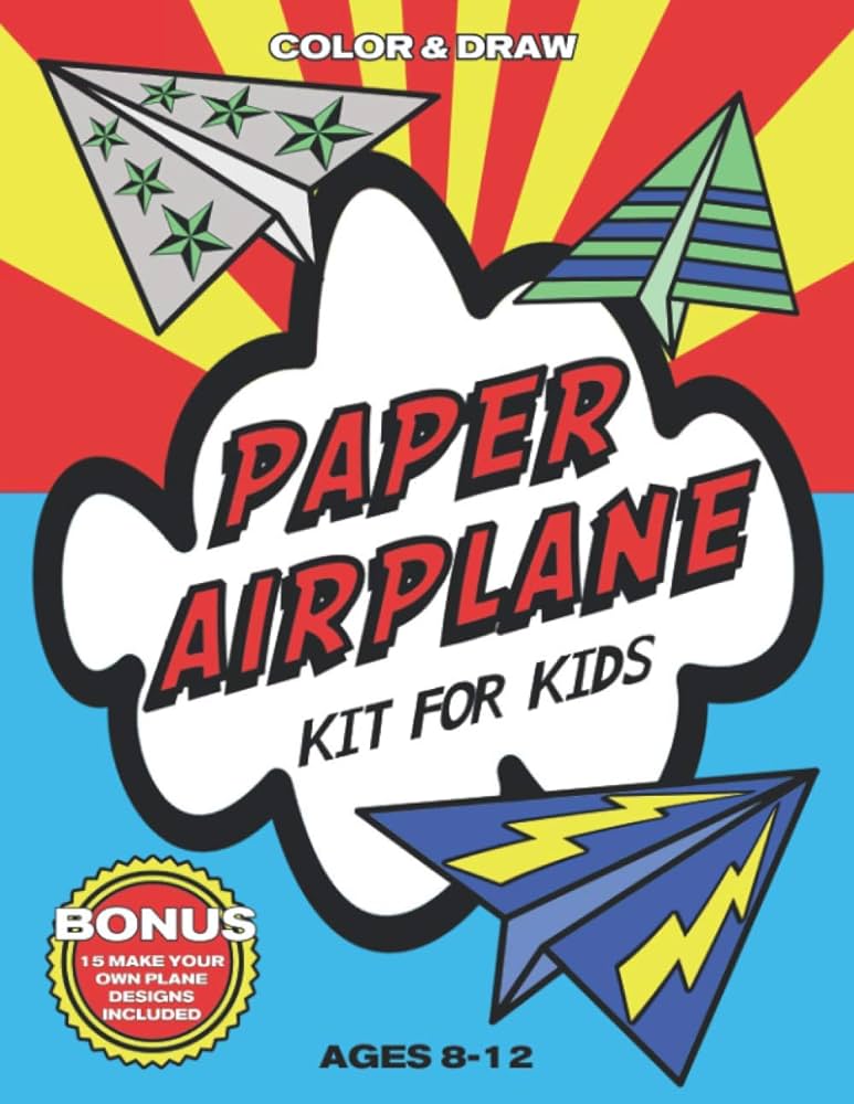 Paper airplane kit for kids ages