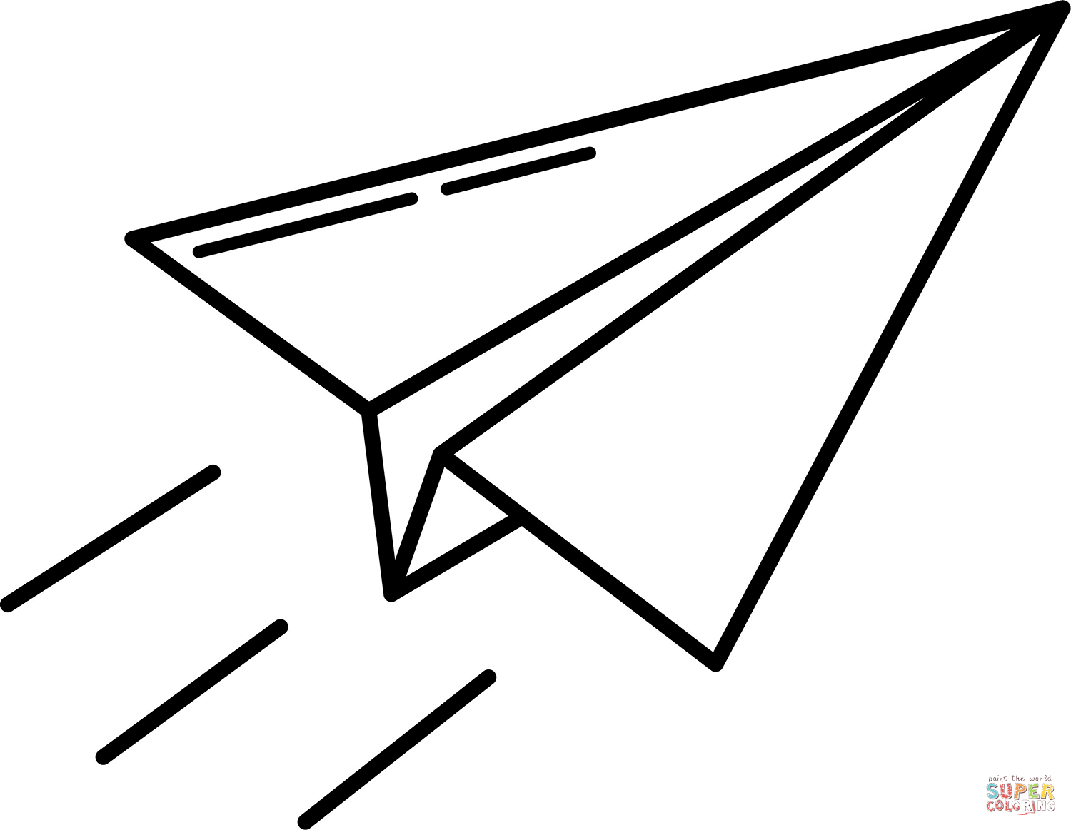 Paper airplane coloring page free printable coloring pages