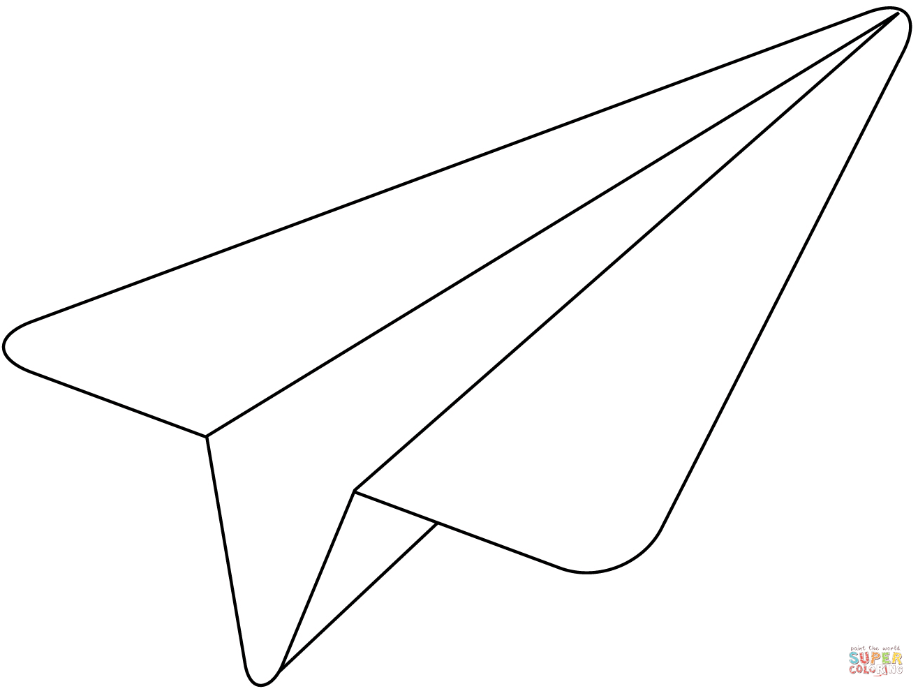 Paper airplane coloring page free printable coloring pages