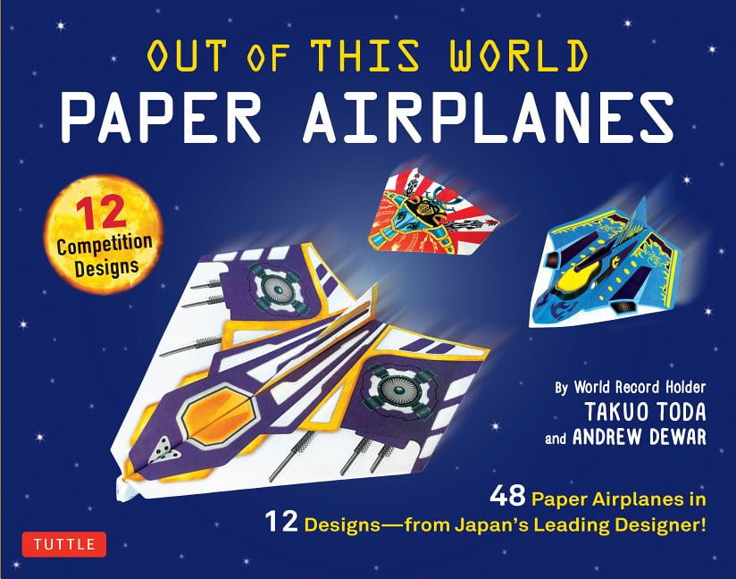 Out of this world paper airplanes kit paper airplanes in designs from japans leading designer