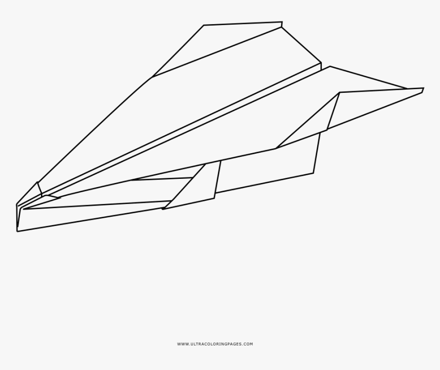 Paper airplane coloring page
