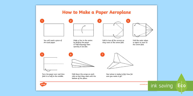 Paper airplane template poster teacher made