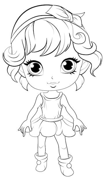 Anime girl coloring images