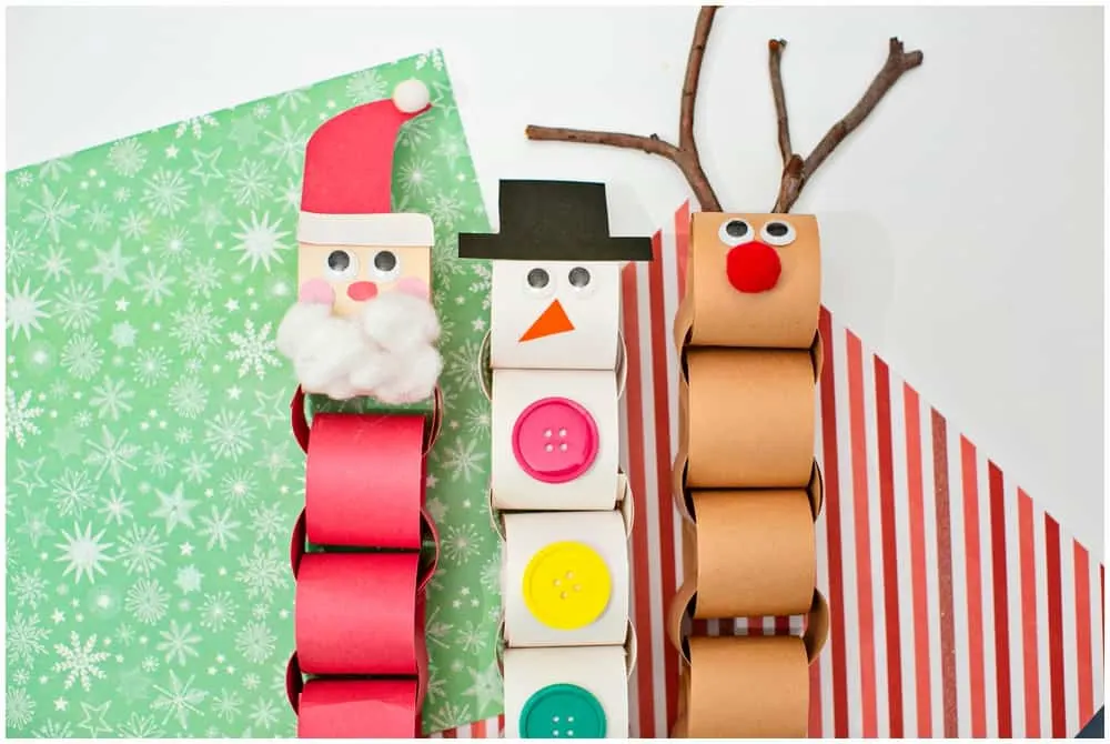 Cute and easy christmas paper chain garland craft