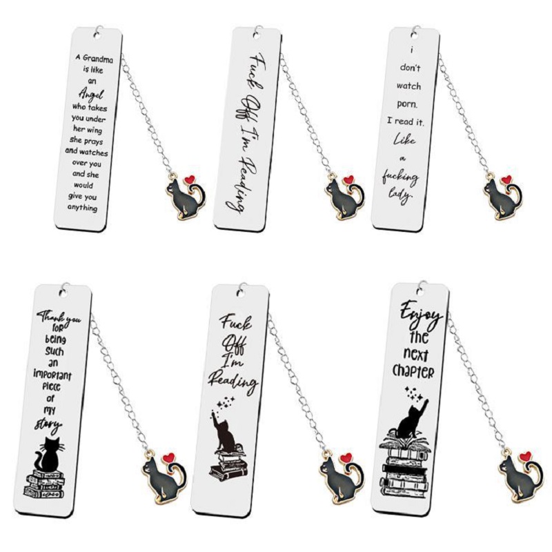 Lovely cute kawaii metal bookmark black cat book holder for book paper creative gift korean tationery office chool upplie
