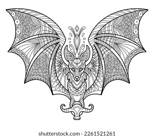 Mandala bat over royalty
