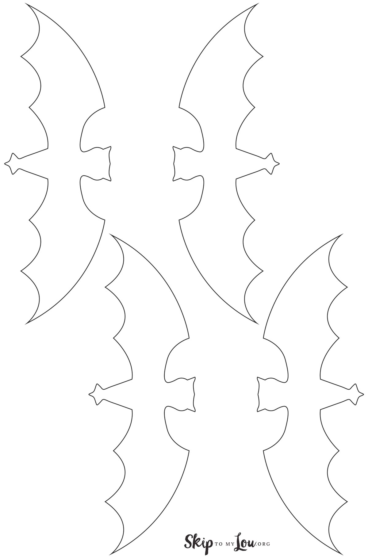 Bat template skip to my lou