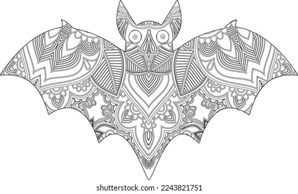 Mandala bat over royalty
