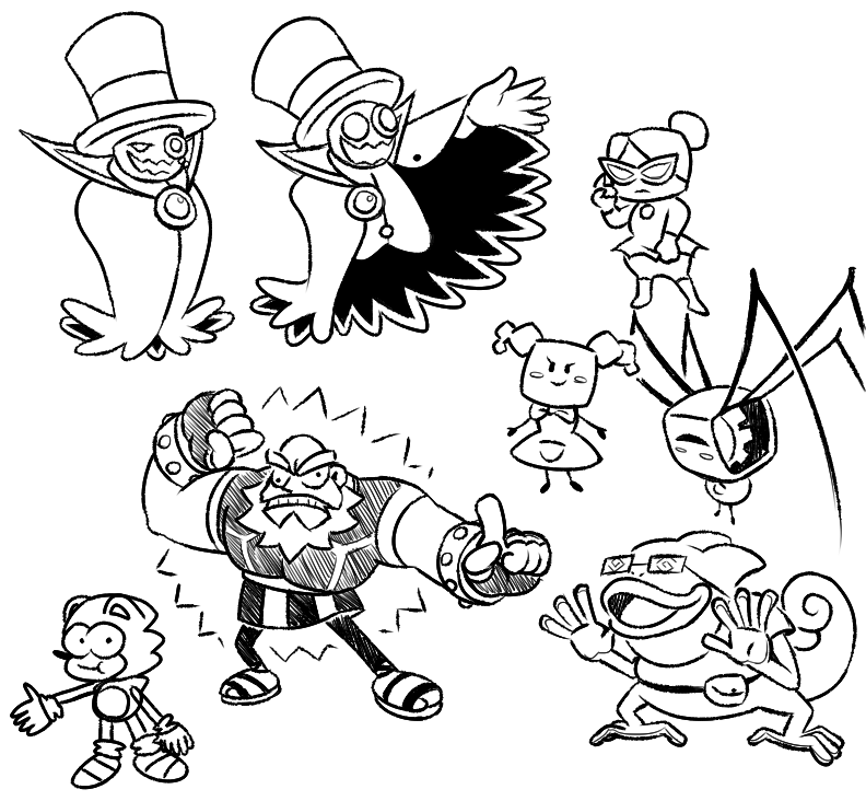 Klunsgod on x drew some super paper mario characters but round the logistics of d ochunks beard a lotta francis