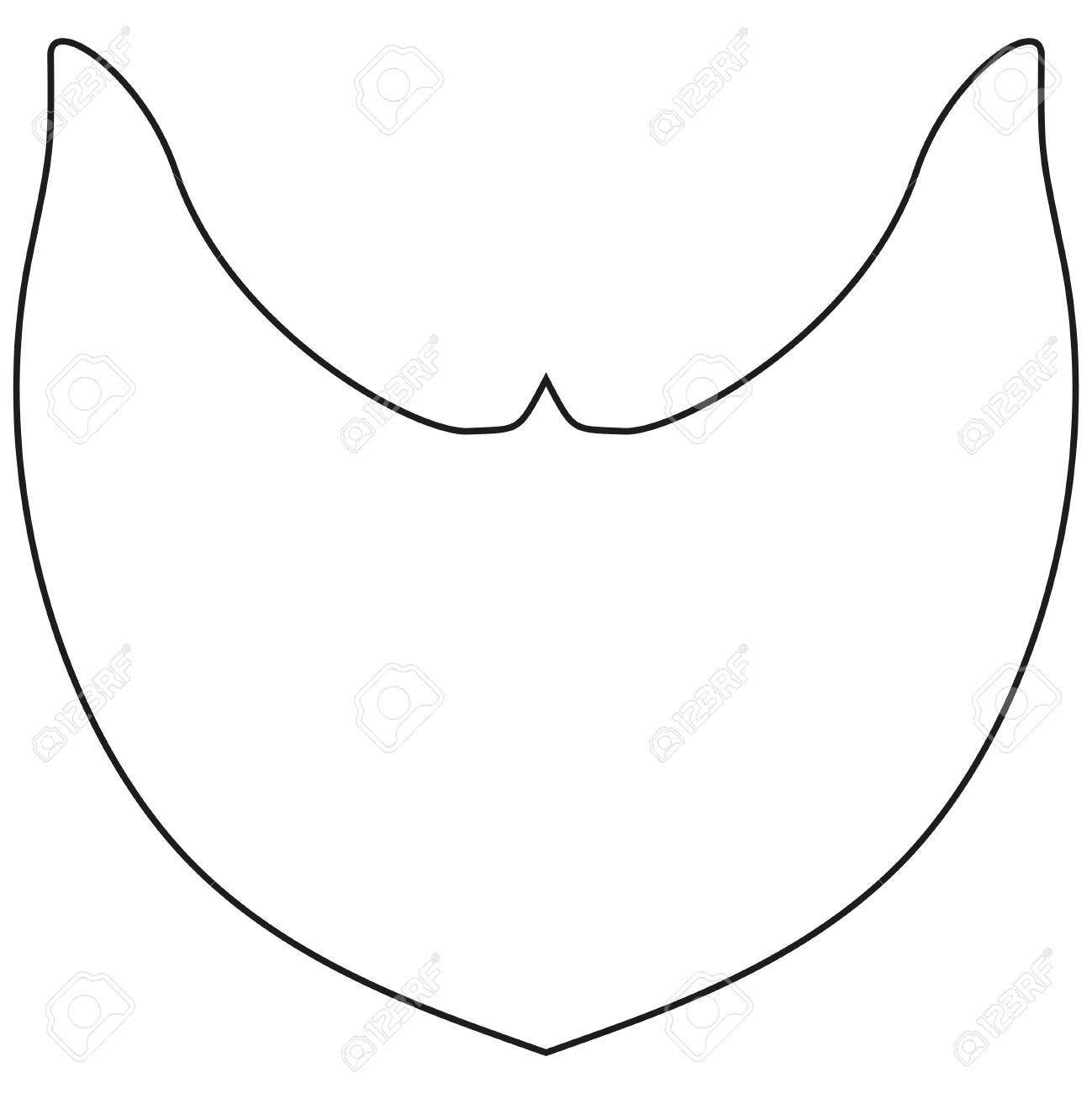 Icon line art poster beard beaver bearded man father dad day coloring book page for adults kids fashion holiday vector illustration for gift card certificate banner sticker badge stamp label royalty free