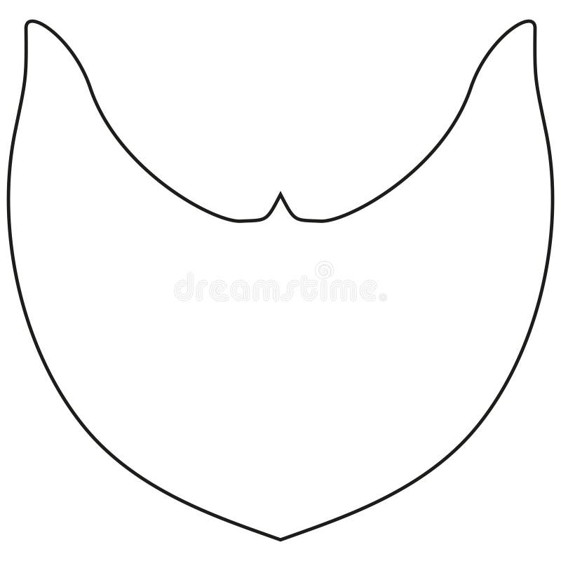 Icon line art poster beard beaver bearded man father dad day stock illustration