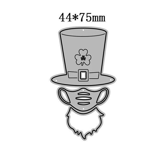 New flower hat mask beard metal cutting dies for scrapbooking paper craft and card making embossing decor no stamps