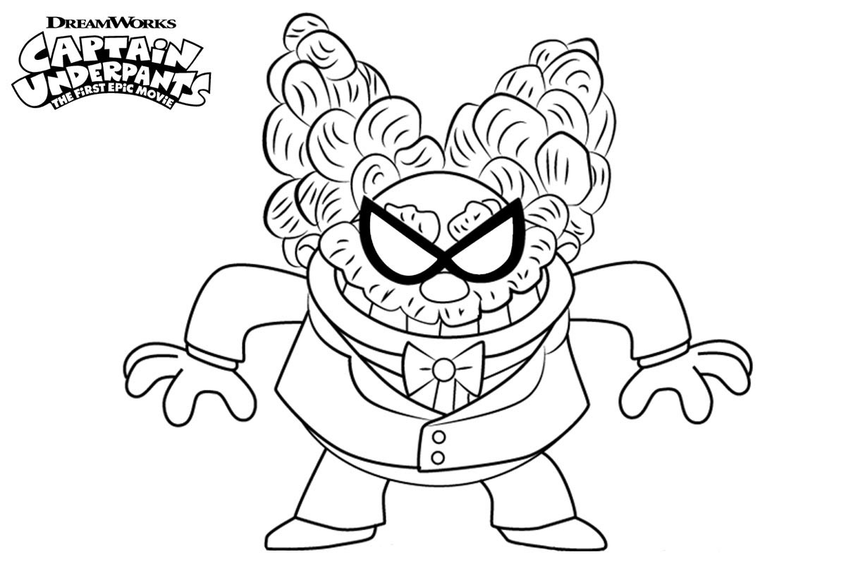 Captain underpants coloring pages