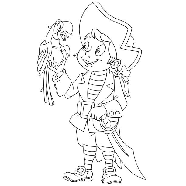Paper pirate hat stock illustrations royalty