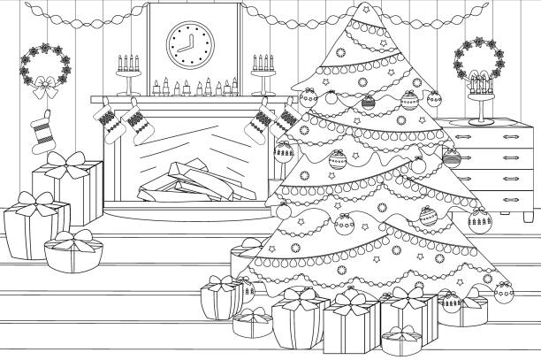 Christmas coloring stock photos pictures royalty