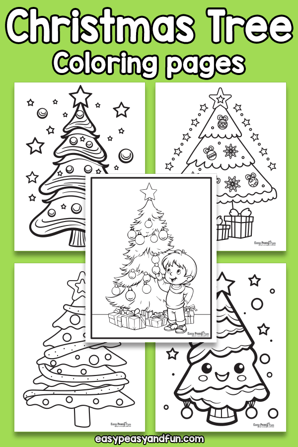 Printable christmas tree coloring pages