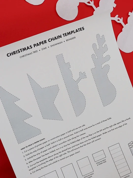Free printable christmas paper chain templates