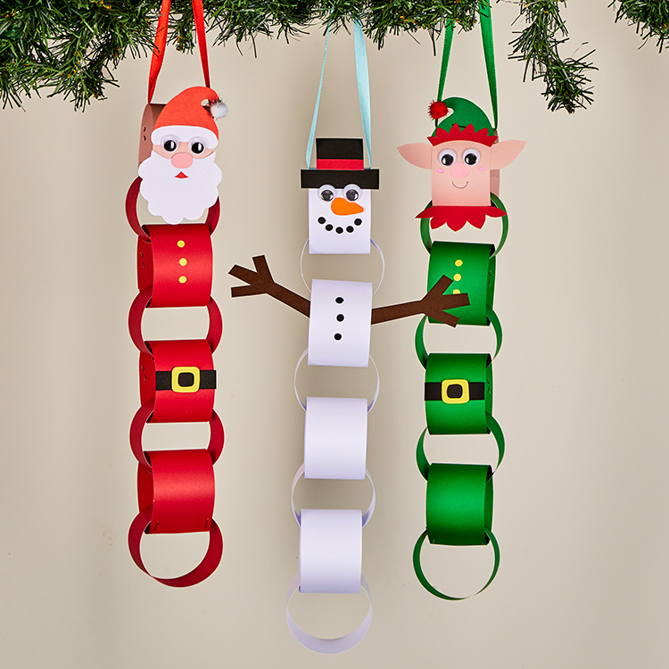 Christmas paper chains craft activity guide baker ross