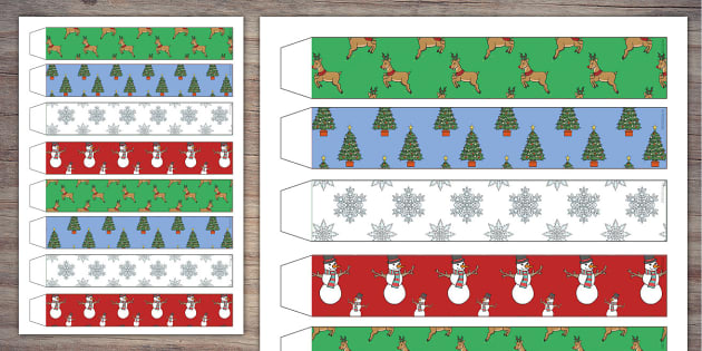 Christmas patterns paper chains party