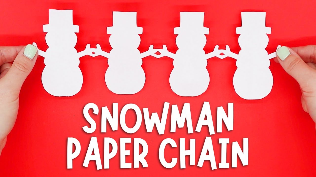 Easy snowman paper chain