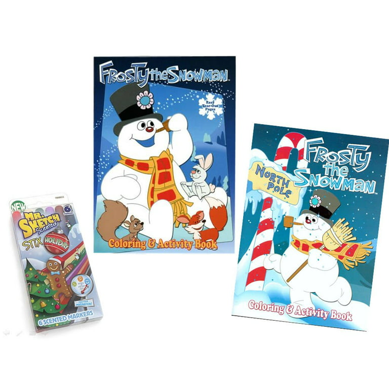 Frosty the snowman coloring activity book mr sketch scented holiday bundle