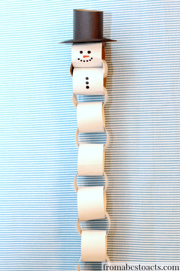 Paper chain snowman christmas countdown