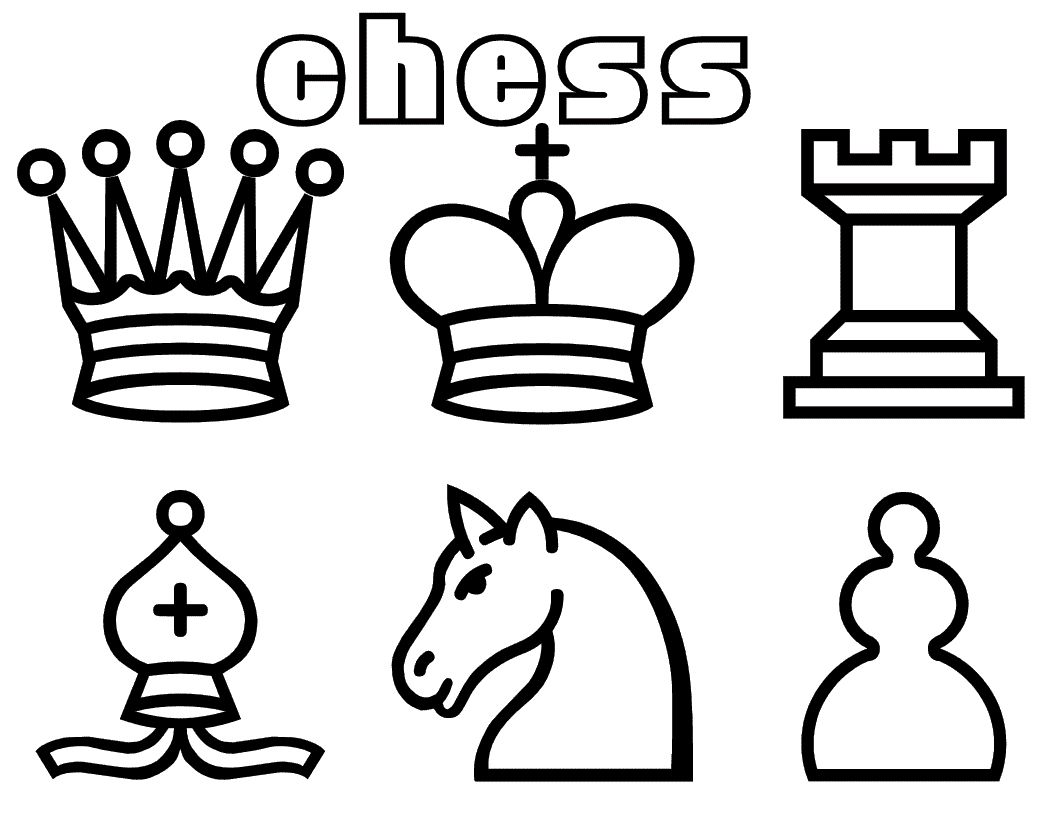 Chess coloring pages peãas de xadrez pãginas para colorir peãas de jogo de tabuleiro