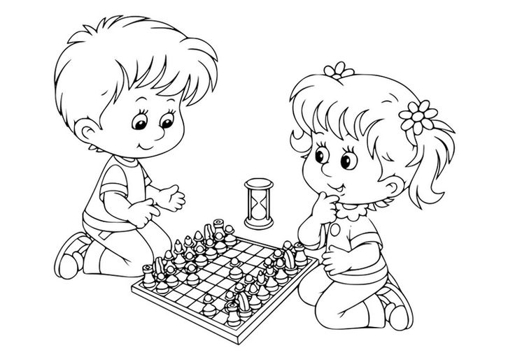 Coloring page to play chess coloring pages coloring books kids coloring book