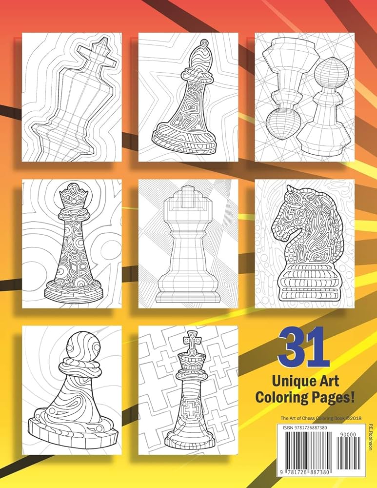 The art of chess coloring book de