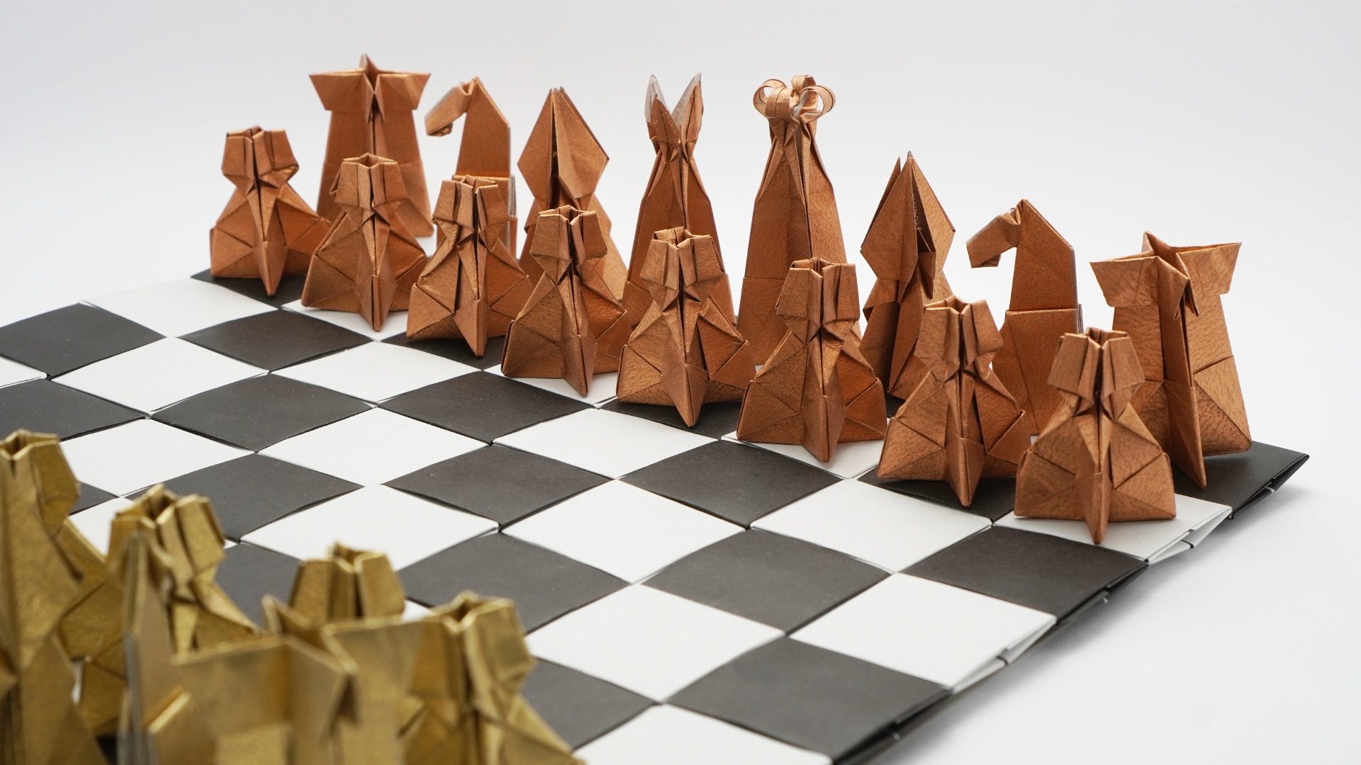 Origami chess set