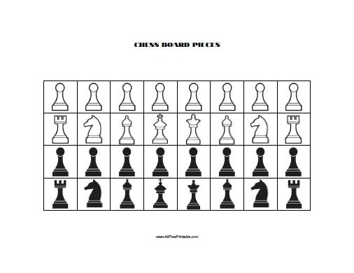 Chess board pieces