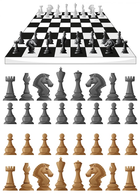 Chess board vectors illustrations for free download