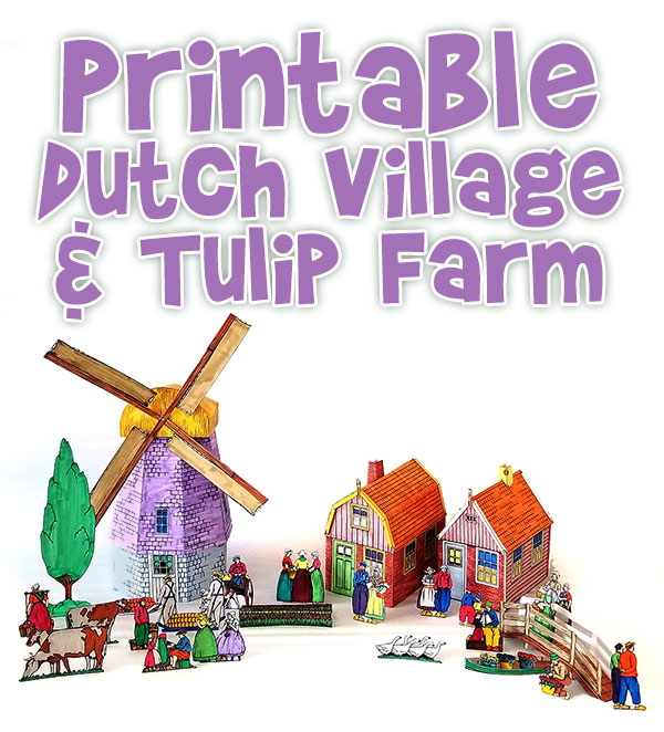 Historical dutch village diorama