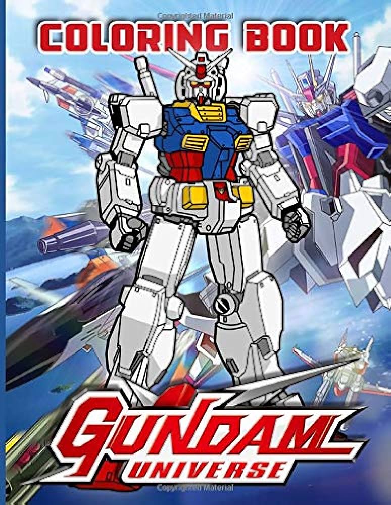 Gundam coloring book stunning coloring books for adult and kid relaxing activity pages barrett zane books