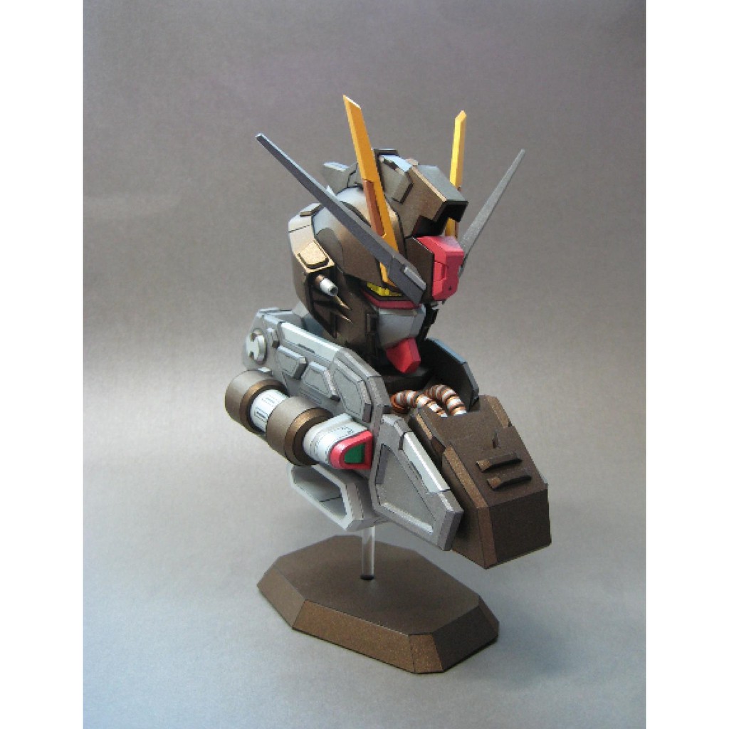 Diy papercraft template gundam strike noir e head bust big version ilippines