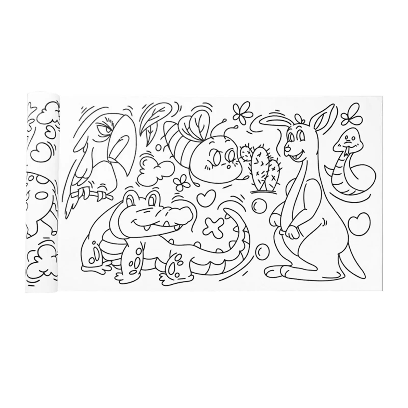 Children coloring paper roll wall coloring stickers coloring book paper rich patterns cmxcm diy arts crafts activity
