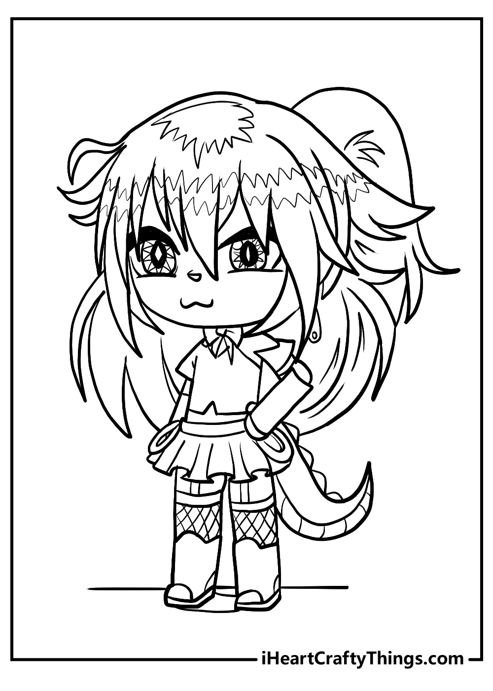Printable gacha life coloring pages updated