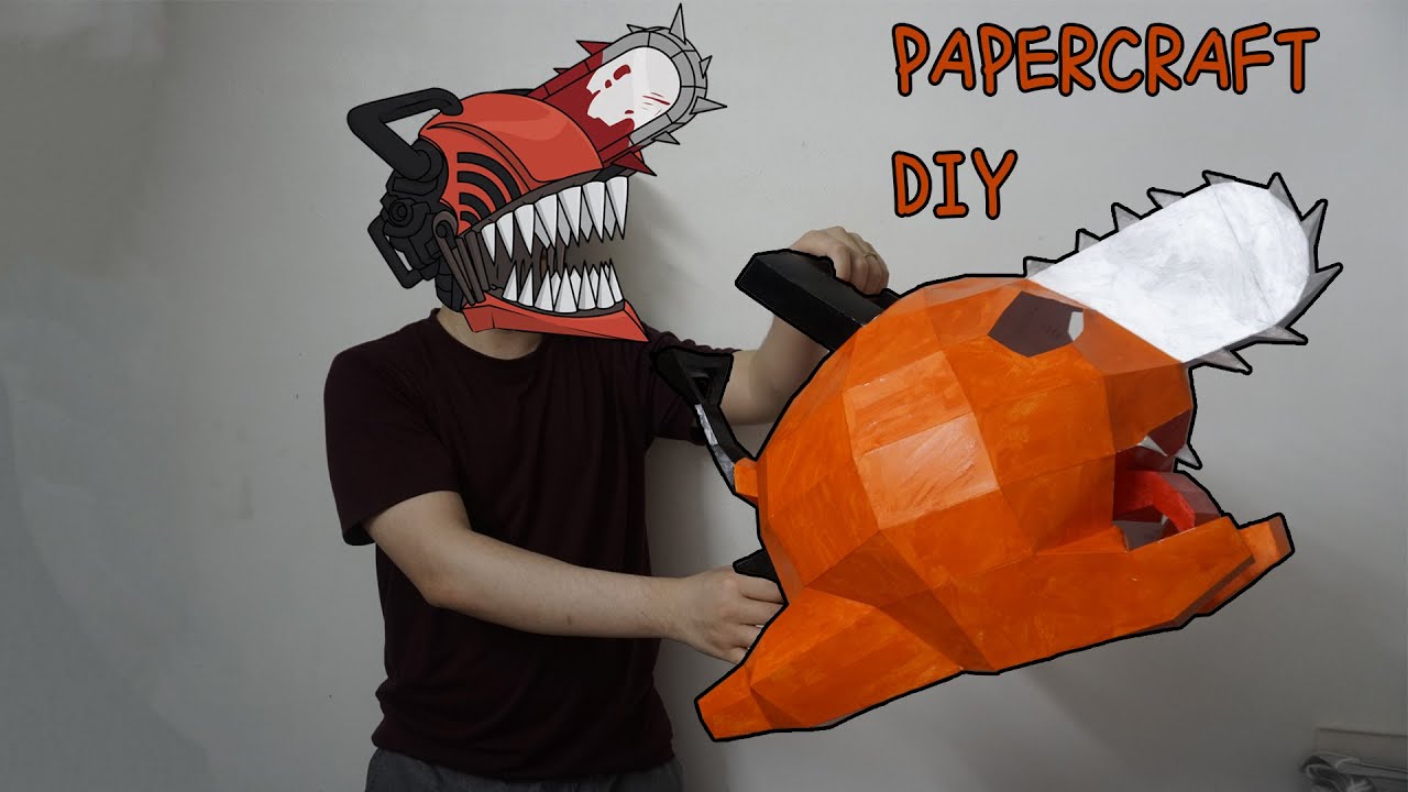 Papercraft anime dog diy paper craft d template pdf kit