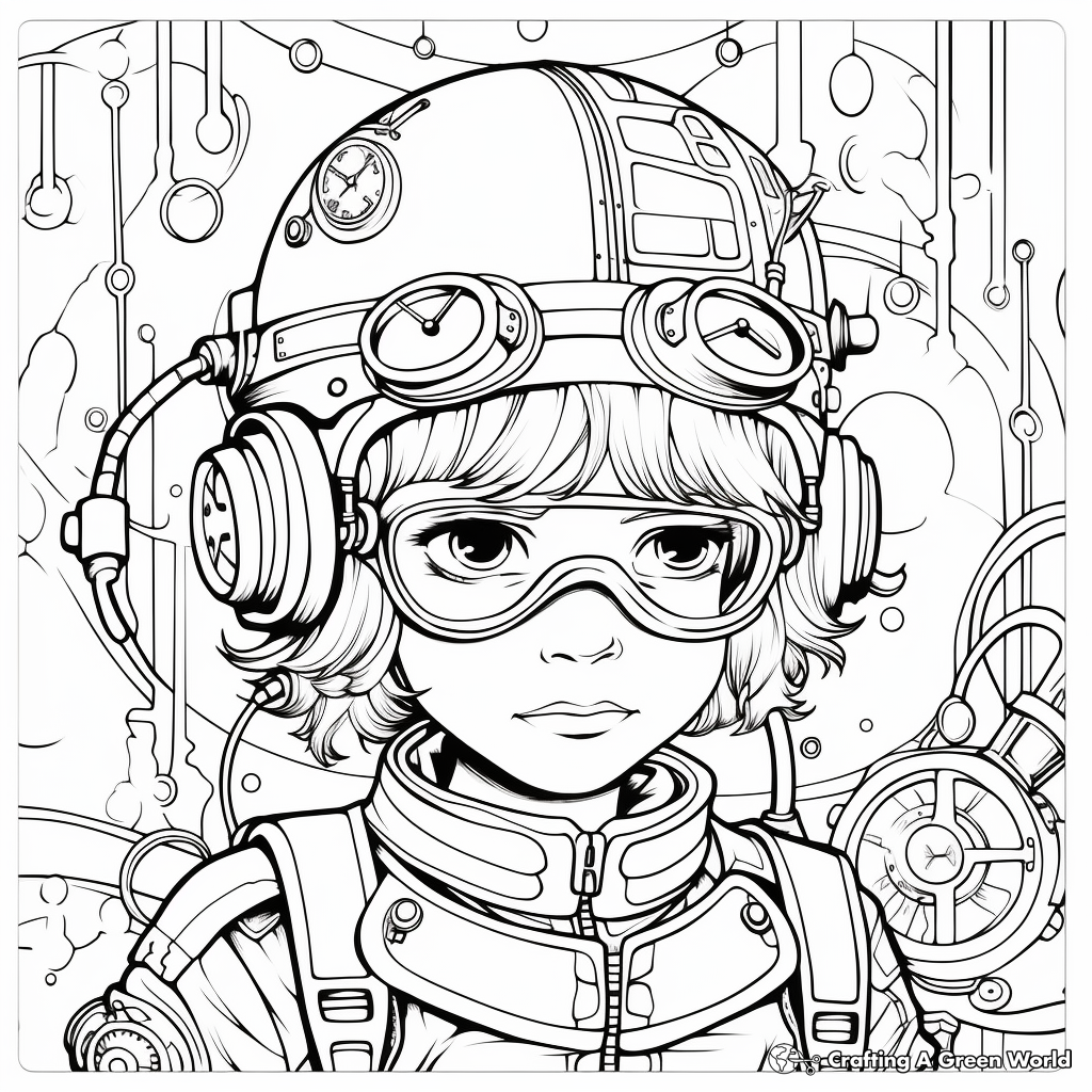 Digital art coloring pages