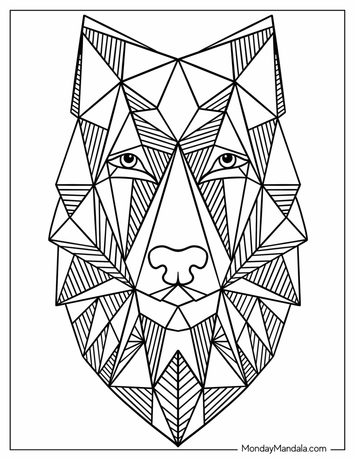 Geometric coloring pages free pdf printables