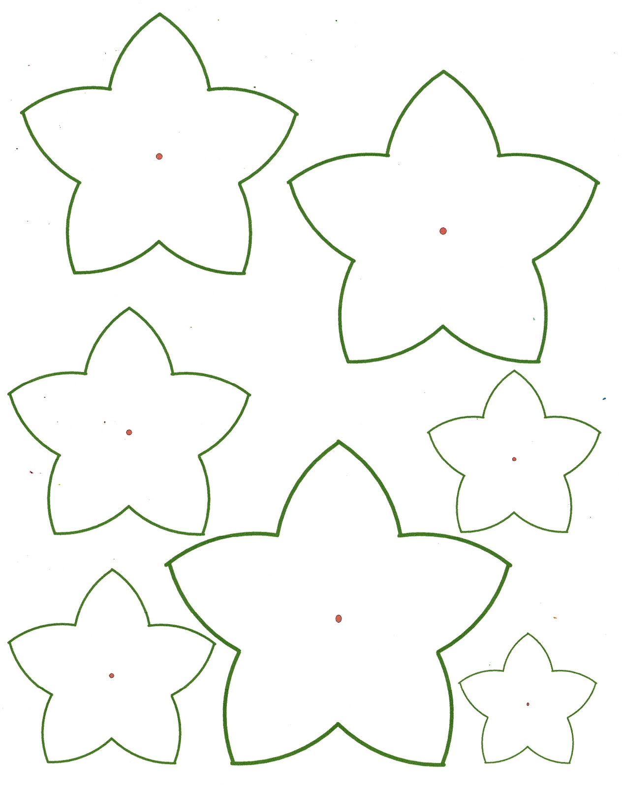 Free printable d flower template