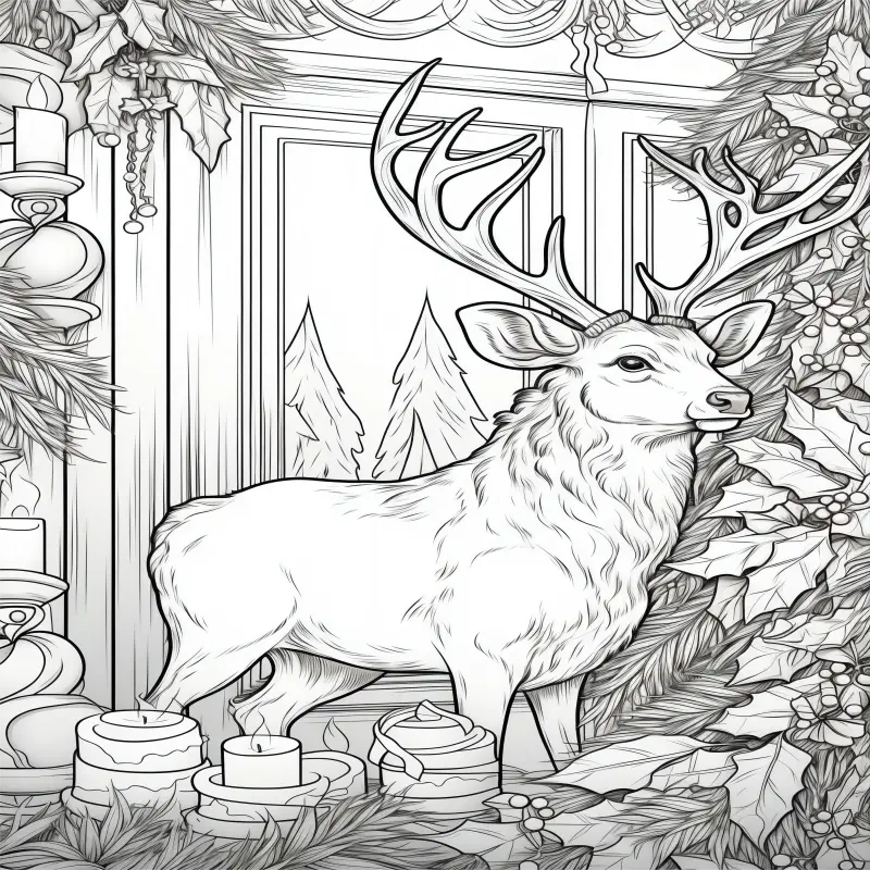 A paper thickened pages christmas theme coloring book