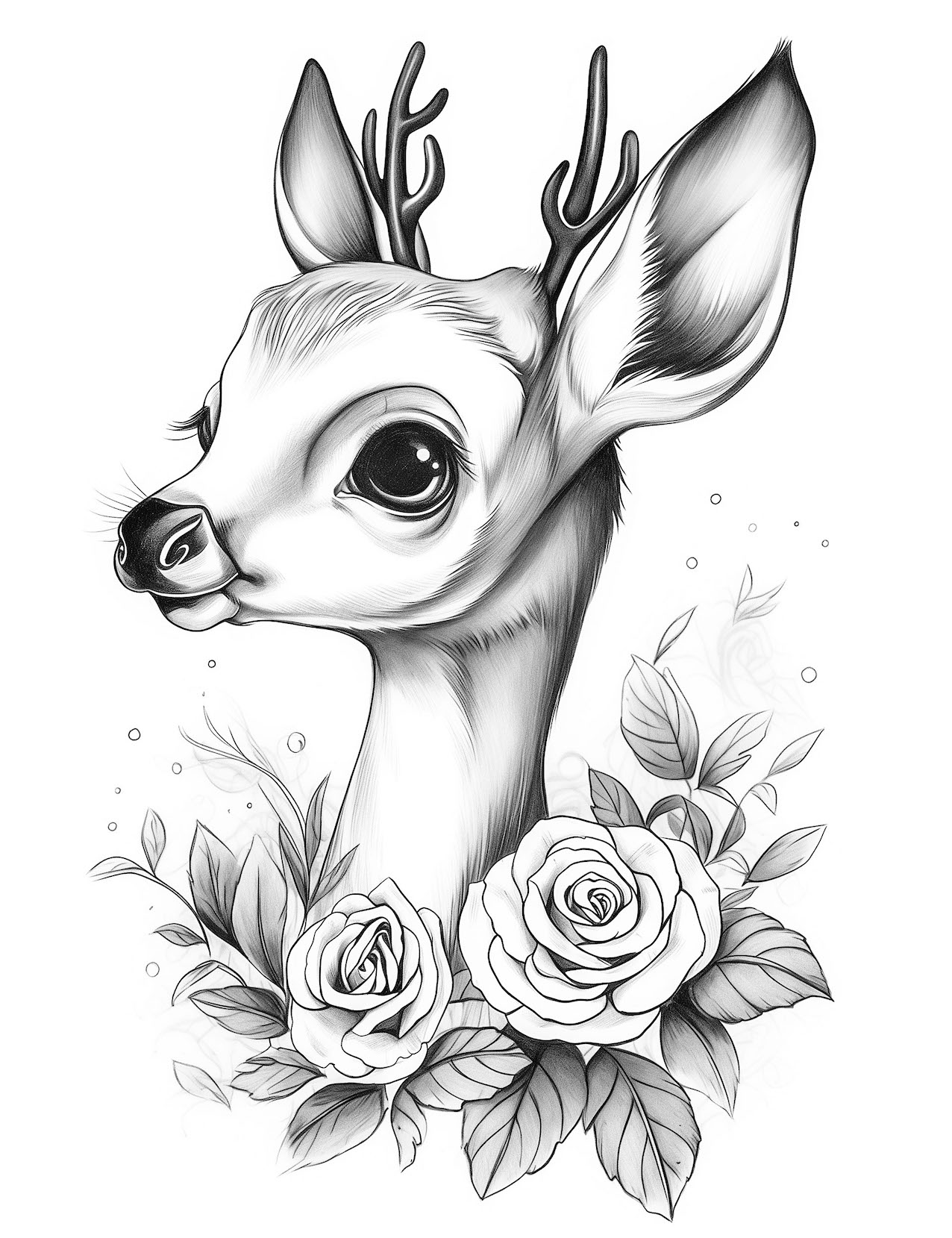 Enchanting deer coloring pages for kids and adults