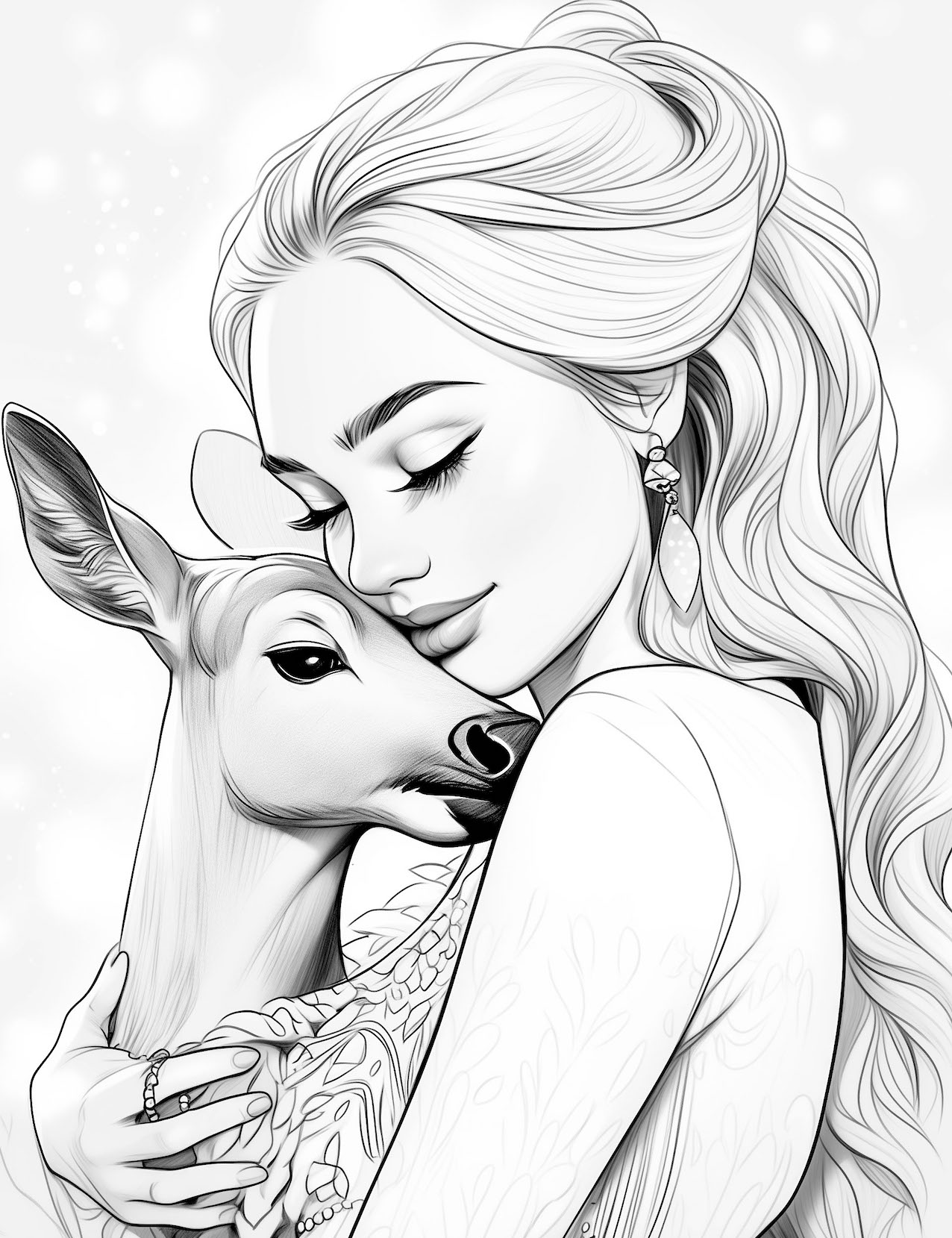 Enchanting deer coloring pages for kids and adults
