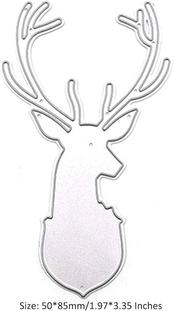 Elk head cutting dies for card making christmas deer head metal craft dies embossing stencil template diy scrapbooking paper card album decor making arts crafts sewing