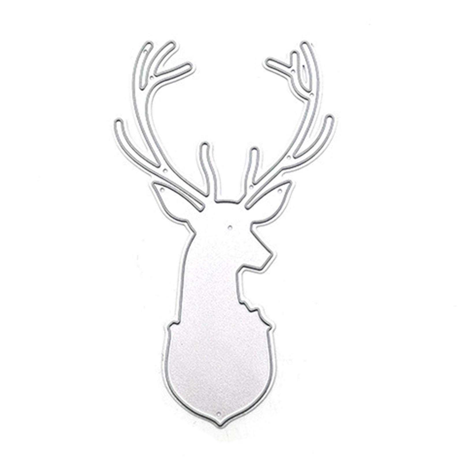 Elk head cutting dies for card making christmas deer head metal craft dies embossing stencil template diy scrapbooking paper card album decor making arts crafts sewing