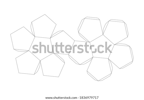 Dodecahedron template royalty